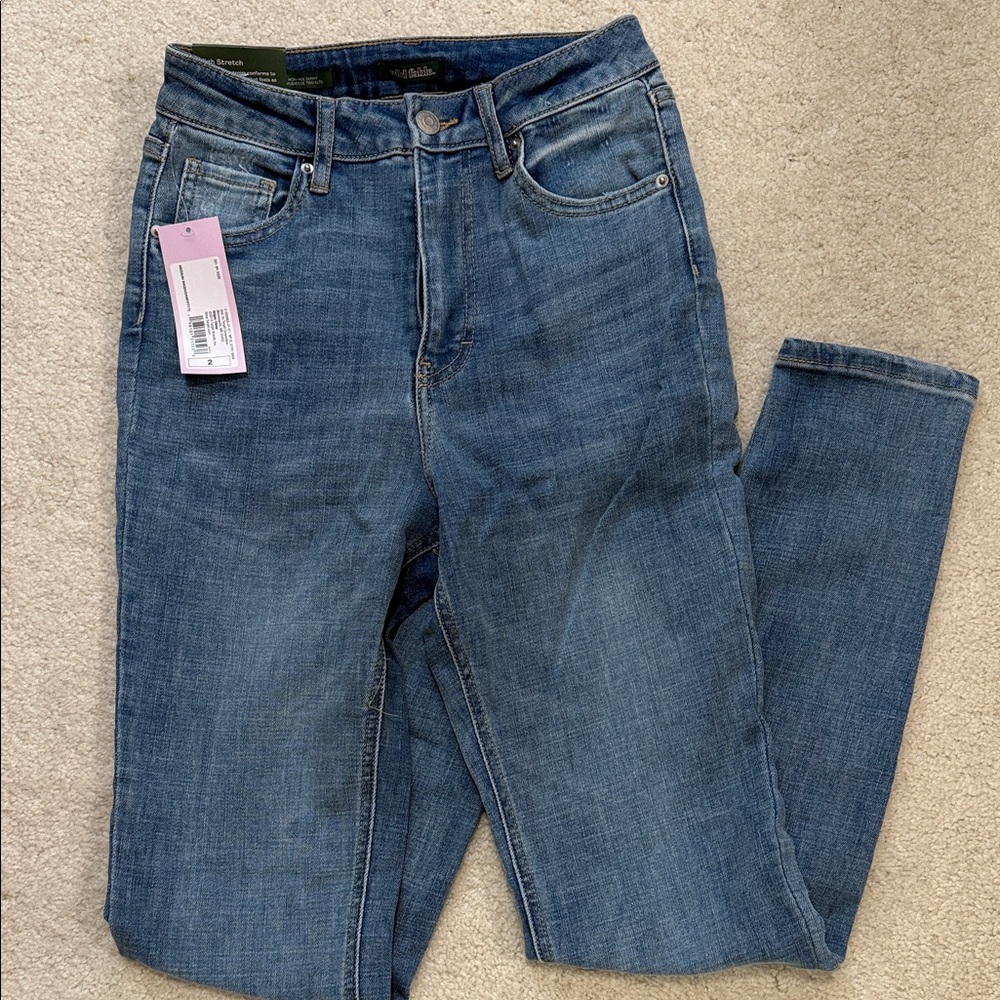 High-rise skinny jeans